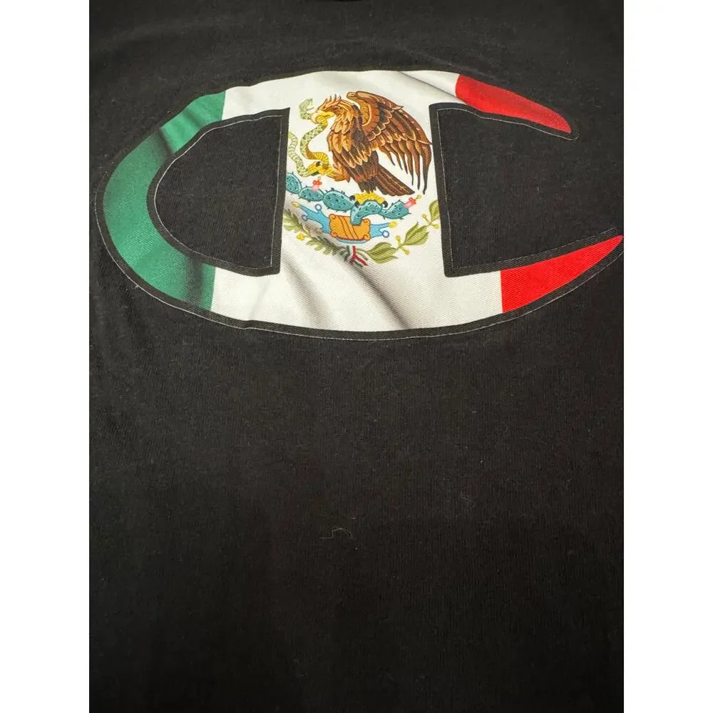 Vintage Y2K Champion Mexican Flag Shirt Small